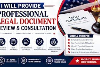 provide professional legal document review and consultation