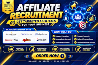 recruit targeted high converting affiliate to grow your affiliate program