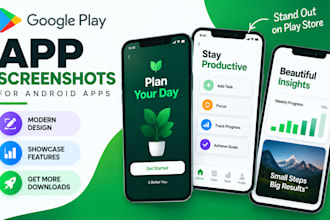 design google play store screenshots for android apps