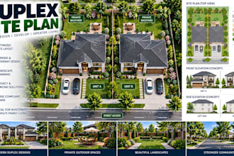design duplex development planning layouts residential site plans