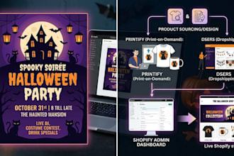 design a professional halloween spooky or party event flyer
