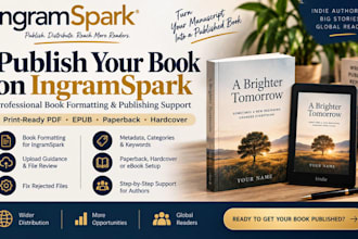 format your ebook, paperback, hardcover and publish it on ingramspark