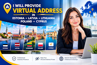 provide virtual address in estonia, latvia, lithuania, poland and cyprus