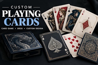 design premium playing cards and custom card game artwork