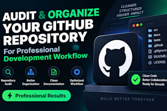 audit and organize your github repository for professional development workflow