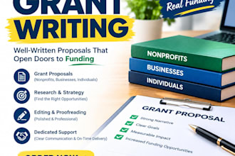 write grant proposals, grant applications and nonprofit