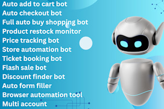 build autobuy bot, auto checkout bot, auto purchase bot, python bot