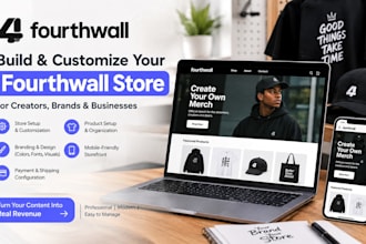 build and customize your fourthwall store for creators and brands