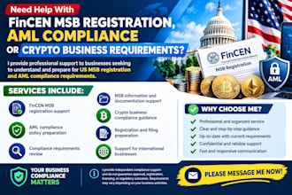 do fincen msb registration, aml compliance and crypto business support