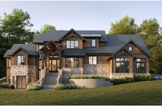 design commercial shop house, 3d suburban rendering, 3d loft model architectural
