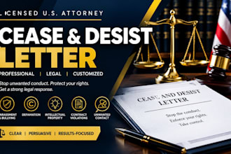 draft a cease and desist letter as a licensed UK attorney