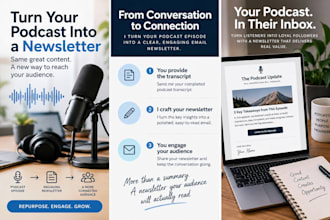 turn your podcast episode into an email newsletter