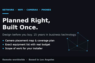plan your business network, wifi, cameras and phone system