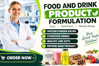 develop custom food and beverage formulations and recipes