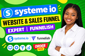systeme io website systeme landing page expert funnelish systeme sales funnel