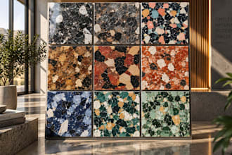 create realistic terrazzo custom tile procedural grout pbr textures