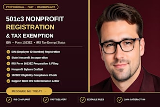 register your 501c3 nonprofit, form 1023ez, ein, tax exemption