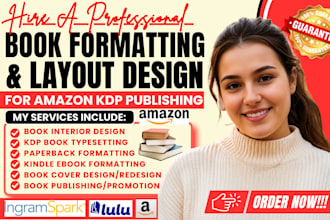 do book formatting and interior layout design for nonfiction or friction ebook