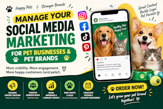 manage social media marketing for pet businesses and pet brands