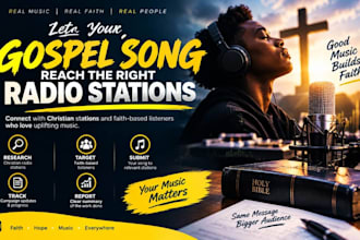 promote your gospel song to christain radio station and faith audiences