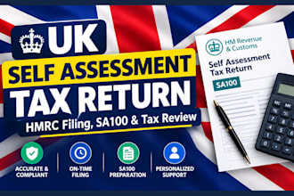 uk self assessment tax return, hmrc filing, sa100 and tax review