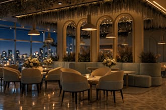 create a functional interior design and furniture layout