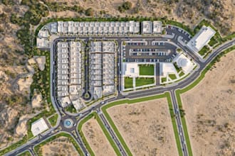 design 3d luxury residential masterplan villa site development townhouse render