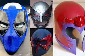 3d print and paint mask 3d cosplay helmet custom 3d mask design wearable mask