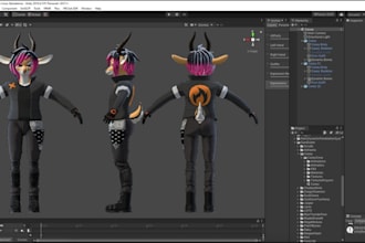 fix rig optimize 3d avatar, 3d character model, vtuber avatar, vrchat avatar vrm