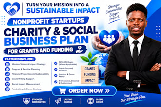 create a nonprofit startups charity social business plan for grants and funding