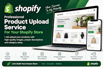 create and upload shopify product listings