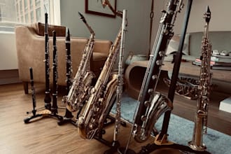 record flute, clarinet, oboe, bassoon, saxophone,and more world woodwinds