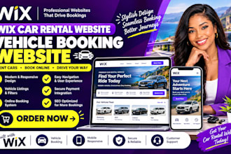 design wix car rental website vehicle booking website