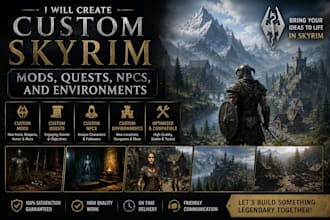 create custom skyrim mods, quests, npcs, and environments