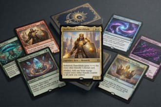 design custom tcg trading cards, game cards and card templates