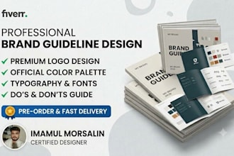 design modern brand guidelines and visual brand identity
