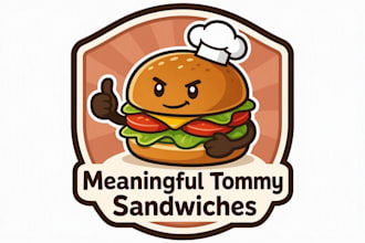 make a high quality meaningful tommy sandwiches logo for you with new concept