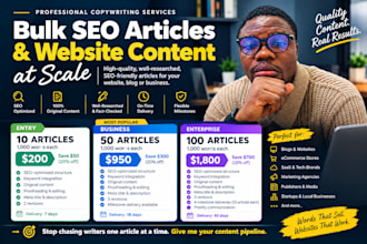 write bulk SEO blog articles and website content at scale