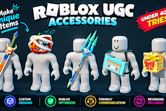create custom roblox ugc models, 3d accessories and ugc items for you