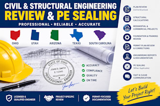 civil and structural engineer stamp ohio utah arizona texas south carolina stamp
