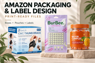 design amazon product packaging and labels