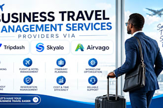 setup  business travel management services providers via tripdash skyalo airvago