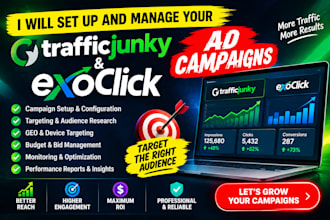 setup and manage your trafficjunky and exoclick ad campaigns