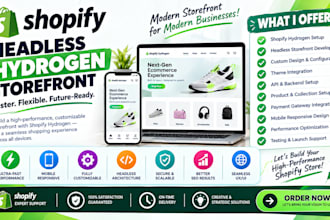 build shopify headless hydrogen storefront oxygen commerce website design