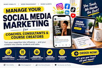 manage social media marketing for coaches consultants and course creators