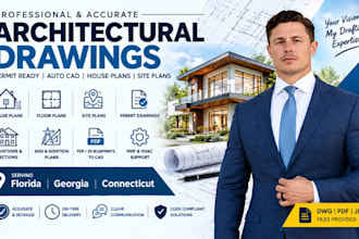 create permit ready architectural drawings site plan florida georgia connecticut