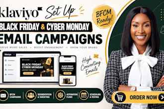 set up klaviyo black friday and cyber monday email campaigns