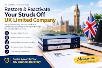restore and reactivate your struck off UK limited company