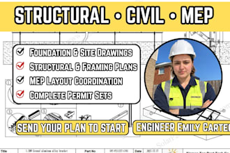 prepare structural civil and mep permit drawings for massachusetts and ohio