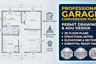 design garage conversion plans floor plans structural permit drawings